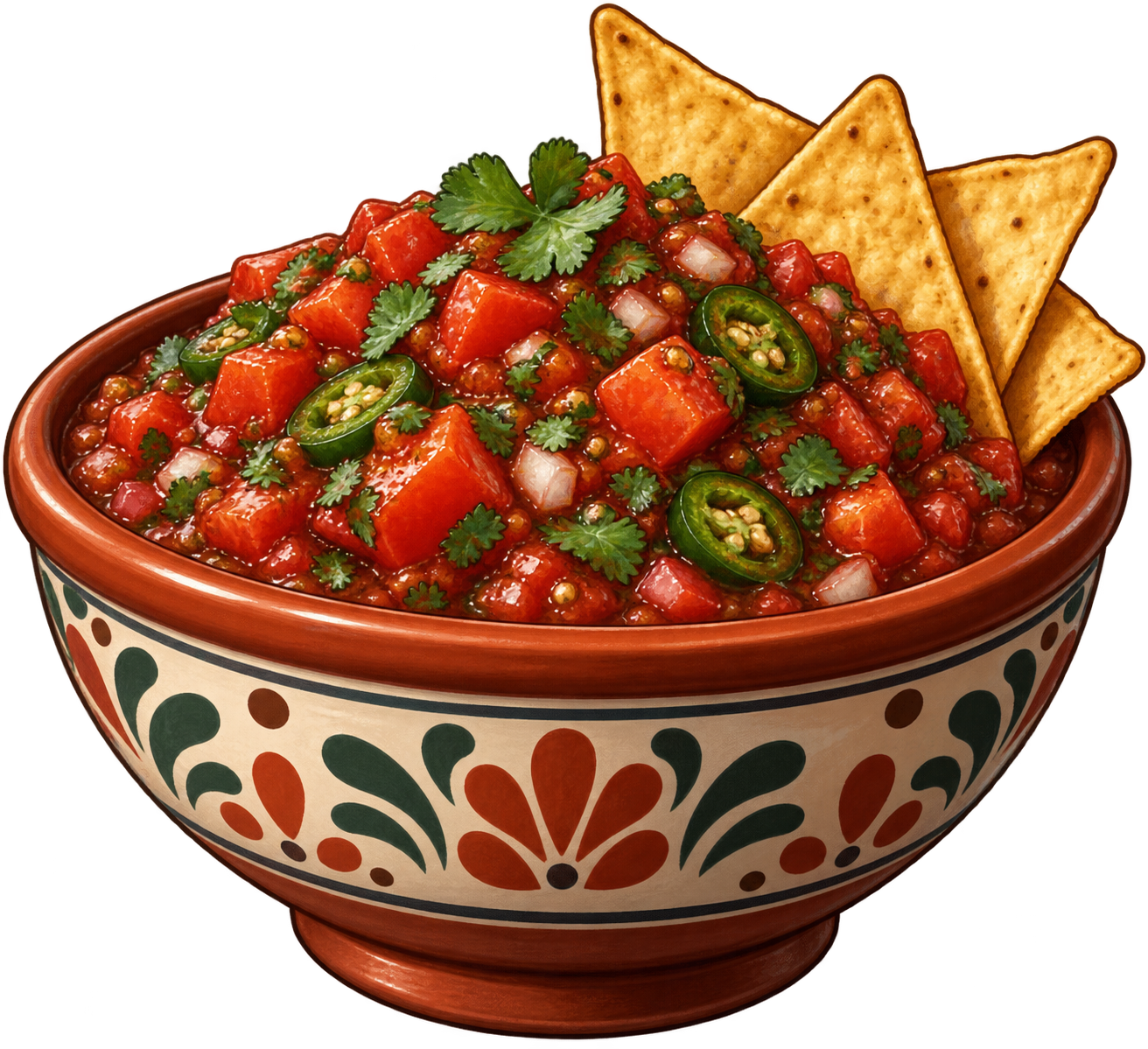 A bowl of fresh salsa